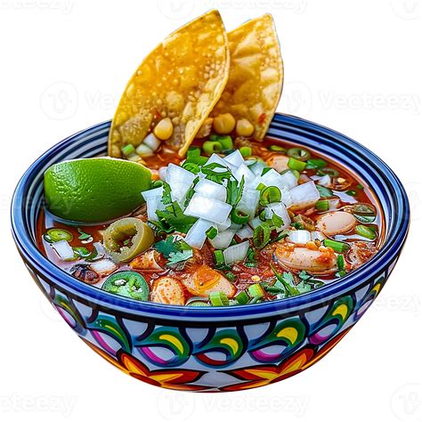 Traditional Mexican Pozole with Lime and Cilantro - Mexican food ...
