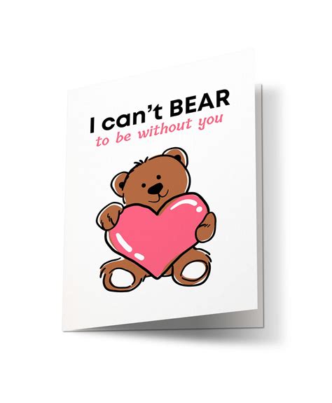 I Can’t Bear To Be Without You Valentine Card – Christian Motivational ...