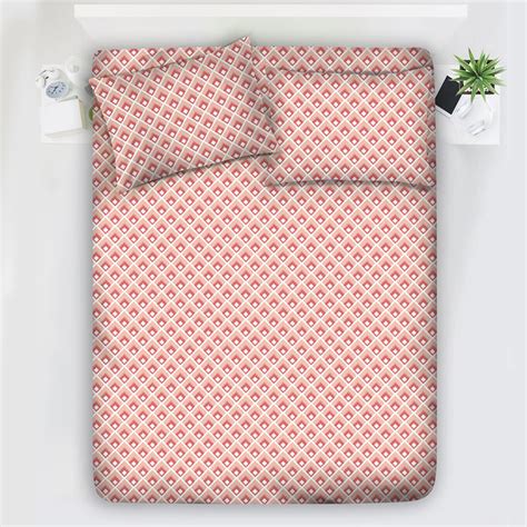 Buy LAYERS Zen Cotton Blend 225TC Printed 3Pcs King Bedsheet Set from ...