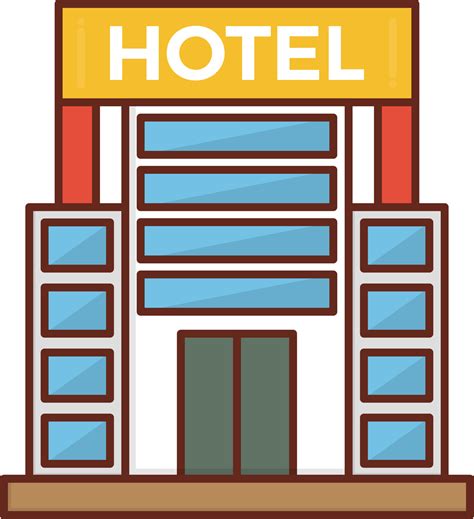 hotel Vector illustration on a transparent background. Premium quality ...