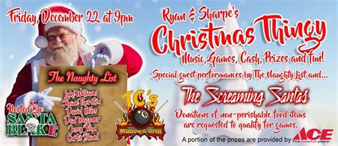 Ryan & Sharpes Christmas Thingy, TC's Midtown Grill, Conway, 22 ...