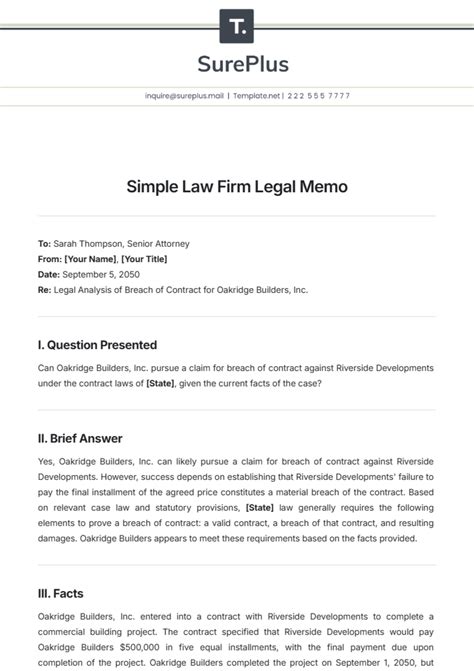 Memo Format Law Examples 的图像结果