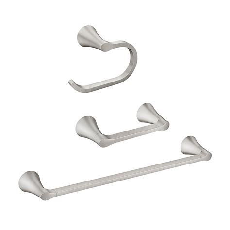 Moen 3-Piece Graeden Brushed Nickel Decorative Bathroom Hardware Set ...