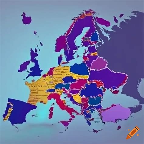 A map of Europe in 2026 on Craiyon