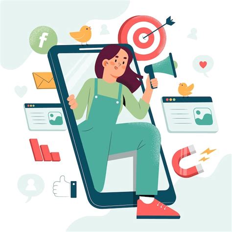 Hand drawn illustration of people with smartphone for marketing | Free ...