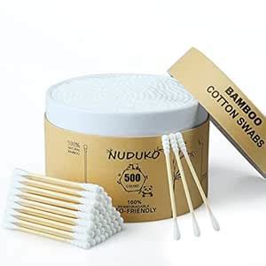 Amazon.in: Buy Nuduko Bamboo Cotton Swabs 500 Count | Double Head ...