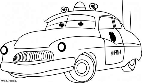 1532312480 Sheriff From Cars A4 E1600337182791 coloring page
