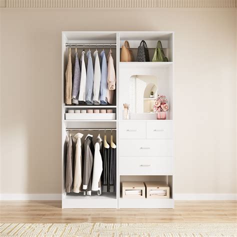 Latitude Run® Danniele Freestanding Closet System With Drawers And ...