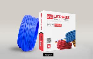 Lerros FR PVC Insulated Copper 4 sq/mm Blue 90 m Wire Price in India ...