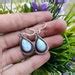 Buy Larimar Earring,925 Sterling Sliver,march Birthday,dangle Drop ...
