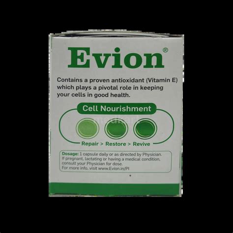 EVION 400MG CAPSULE 20'S Price, Uses, Side Effects & Substitutes | Medkart
