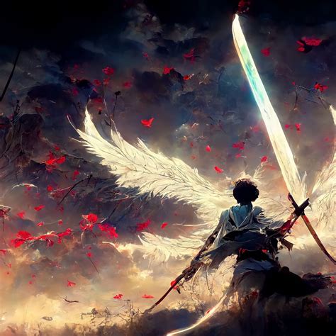 Anime, Cinematic, Wings, Ai Art 4K Phone Wallpaper