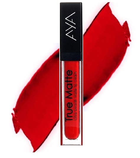 Buy AYA True Matte Liquid Lipgloss Lipstick, Red, 2 Pieces Online at ...
