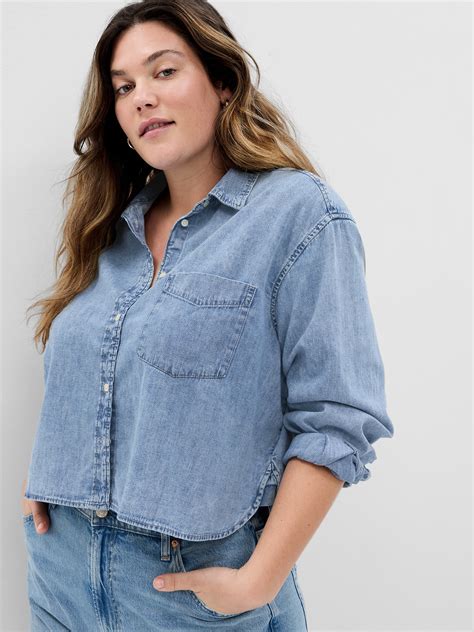 Denim Crop Shirt | Gap