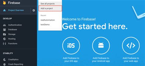 Image result for Setup Google Firebase