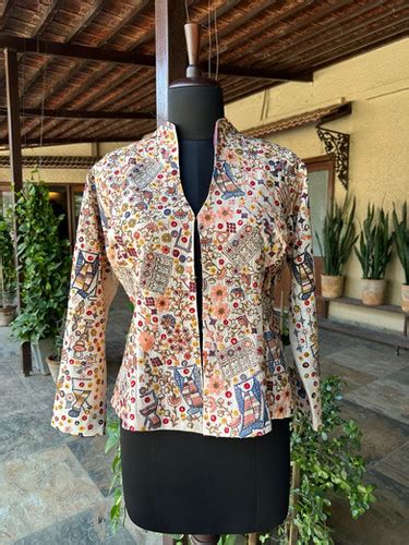 Peach Floral Jaal Jacket | Label Nitin Anand