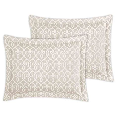 8-Piece Jenna Natural Lattice Print Essential Comforter Set, King