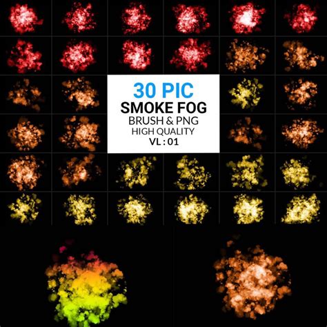Hd Color Smoke Fog Brush & Png - MasterBundles