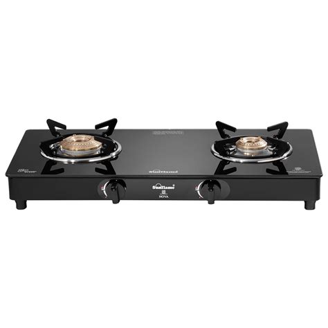 Sunflame Crystal Nova 2 Burner Gas Stove | Dual Drip Trays | 1 Jumbo ...