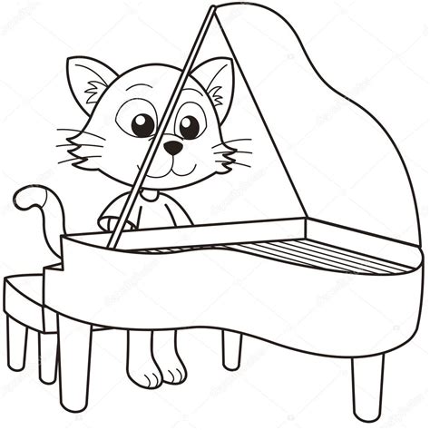 Chat Qui Joue Du Piano