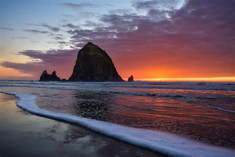 Cannon Beach Oregon Sunset Pretty Perfect Cannon Beach Sunset.