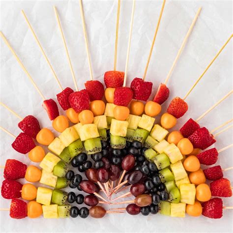 Rainbow Fruit Skewers | Easy Wholesome