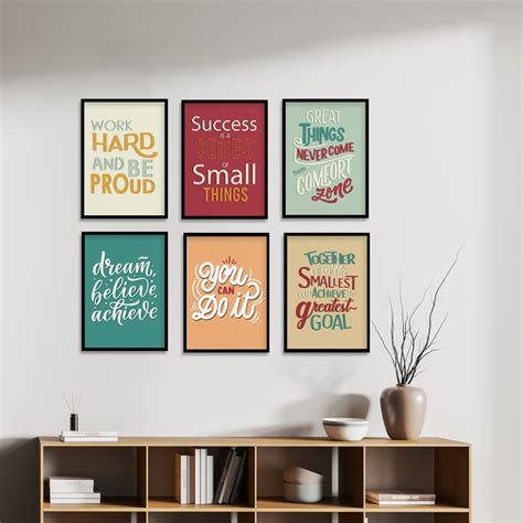Buy Affordable Studio Artemist Quotes to Success Gallery wall Canvas ...
