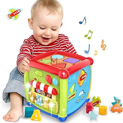MANVI 6 in 1 Activity Cube for Kids, Light & Musical Early Educational ...