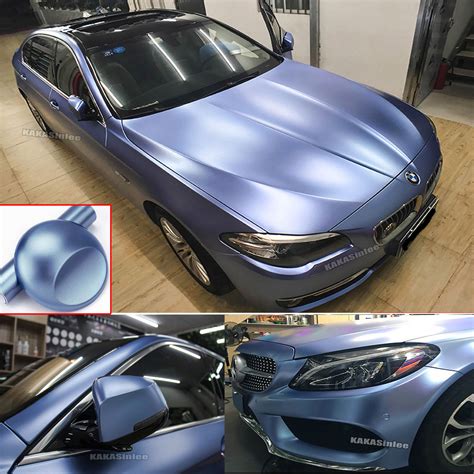 Fog Blue Car Pearl Metal Satin Matte Metallic Chrome Vinyl Wrap Sticker Film CF | eBay