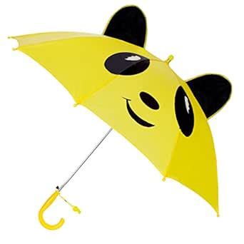 Aerusi Children's Panda Design Automatic Umbrella with Safety Whistle ...