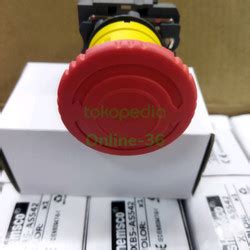 Jual Emergency Stop Push Button Lock 22mm 1NC (LAY5-BS542)+Name Plate ...