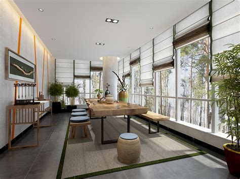 现代茶空间设计 - 效果图交流区-建E室内设计网