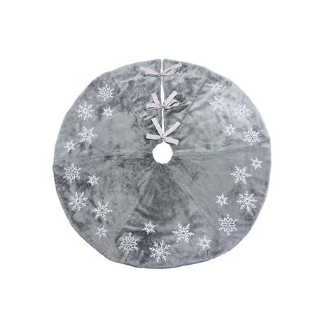 MANOR LUXE 56-Inches Gray Tree skirt in the Christmas Tree Skirts ...