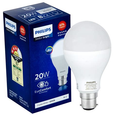 Buy Philips Stellar Bright 22-Watt B22 LED Bulb (Cool Day Light/Crystal ...
