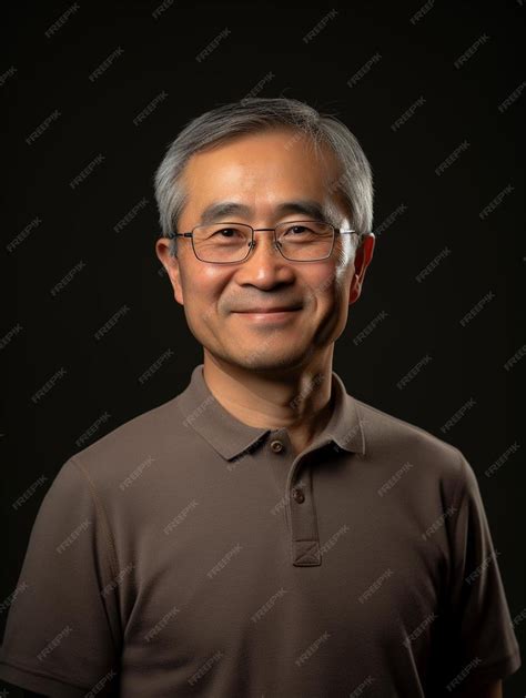 Premium AI Image | Portrait photo of chinese middle age adult male wavy