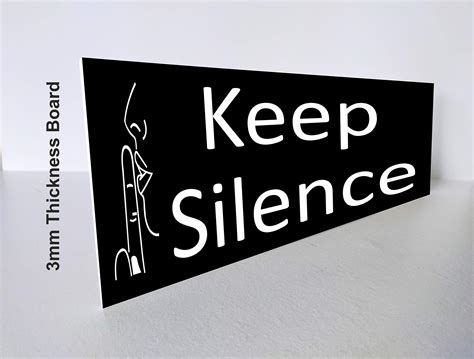 Buy SIGN EVER Keep Silence Sign Board Bank Office Hospital School ...