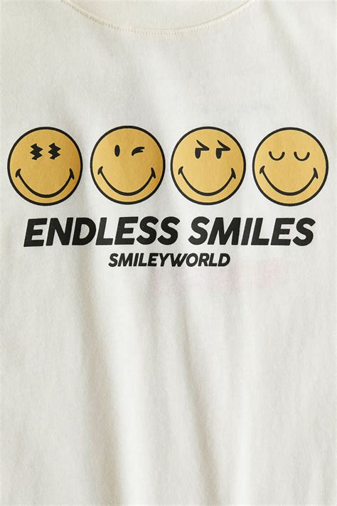 Cream/SmileyWorld® Printed T-shirt for kids | H&M IN