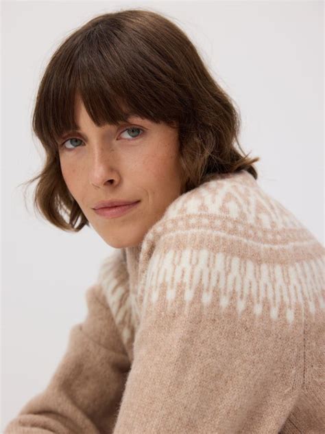 Pullover mit Wolle Farbe creme - RESERVED - 958DT-01X