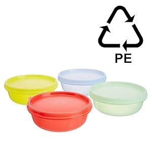 Buy Tupperware Buddy Bowl Set, 300ml, 4 Pieces, Assorted, Plastic ...