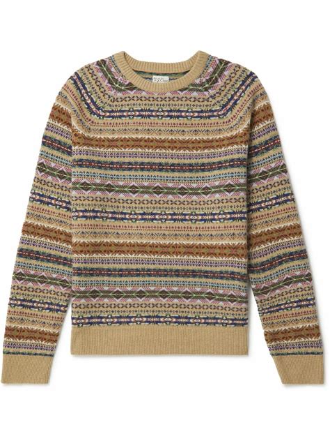 J.Crew - Chapman Fair Isle Wool-Blend Sweater - Brown J.Crew