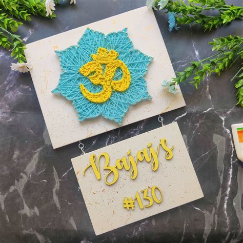 Om Flower Nameplate – QuirkyFY