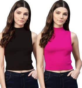 Nalax Designs Casual Solid Women Black, Pink Top - Buy Nalax Designs ...