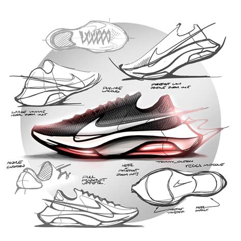 Concept Sketches for Futuristic Nike Sneakers