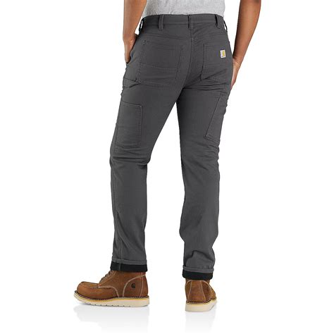 Carhartt Women's Rugged Flex Relaxed Fit Canvas Fleece Lined Work Pants ...