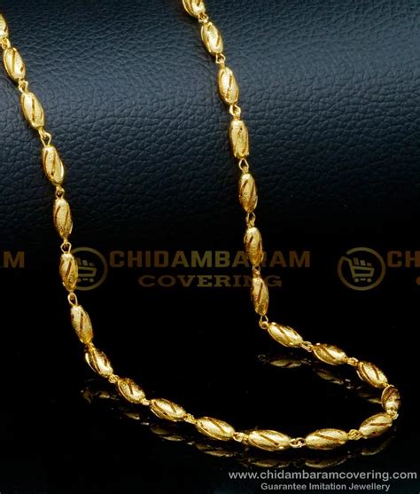 Buy Gold Plated Jewellery Light Weight Gold Beads Long Chain Designs