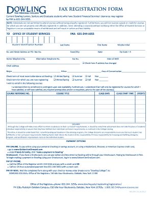 2010-2026 Dowling Fax Registration Form - Blank Fillable Template ...