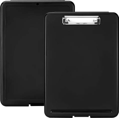 GOLD LEAF A4 Clipboard Storage Box with Pen Holder Compartment, Plastic ...