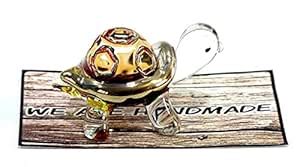 Handmade Land Turtle Art Glass Blown Animal Figurine - No.3 : Amazon.in ...