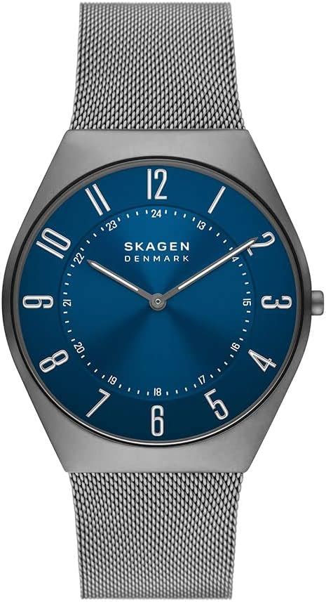 Buy Skagen Leather Analog Grey Dial Men Watch-Skw6578, Brown Band at ...