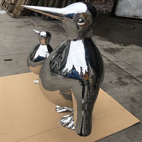 呆萌不锈钢小企鹅雕塑上线啦 超级萌_zfr13929916763-站酷ZCOOL